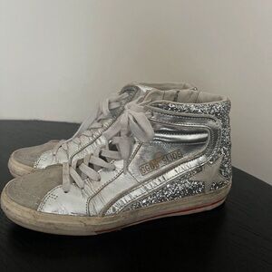 Golden Goose Deluxe Brand Leather White Ballstar Sneakers